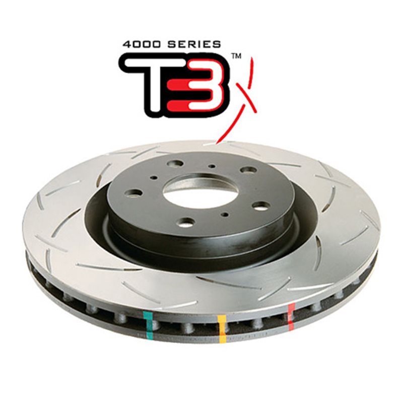DBA Discs 4000 Series T3 Slotted - Front HONDA Jazz 1.4L 2008-2015
