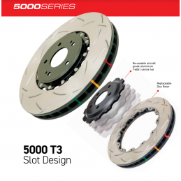 DBA Discs 5000 Series T3 Slotted Alumalite Hat - Front SUBARU Impreza 2.5L Turbo WRX 2005-2007