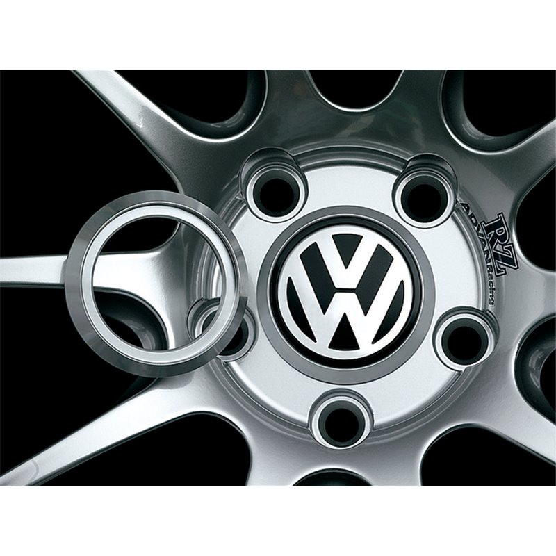 Advan 63mm VW Centercap Adapter Ring - White/Silver Alumite