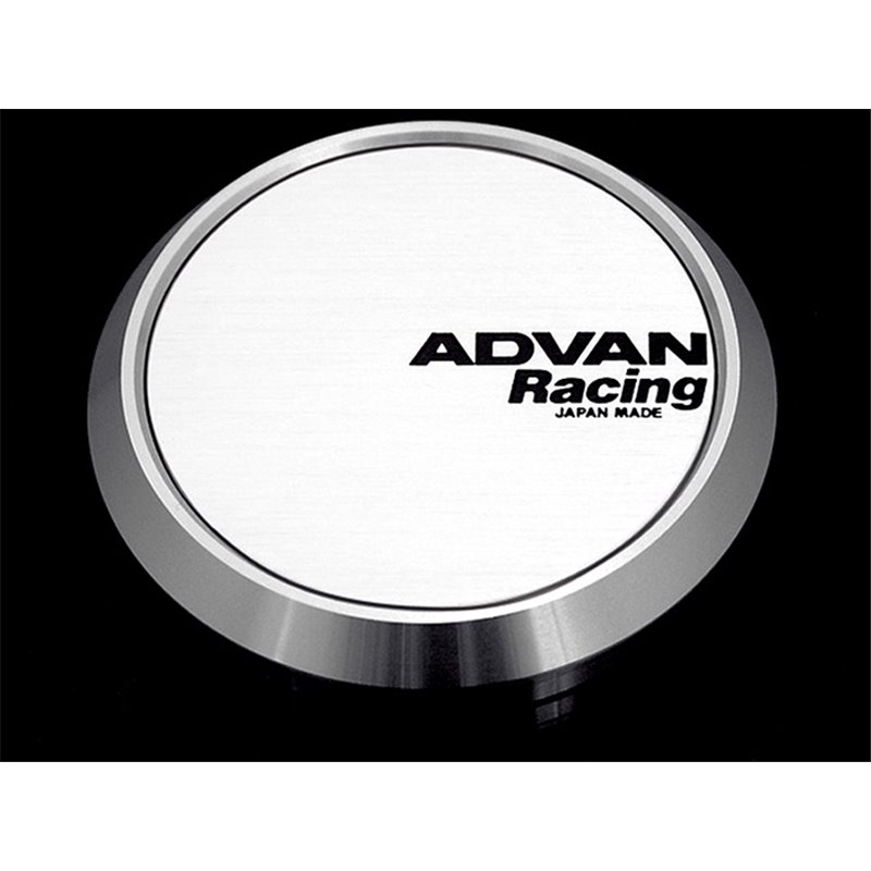 Cache Central Plat Advan 73mm - Blanc/Alumite d'Argent