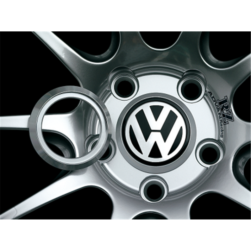 Anneau Adaptateur Cache Central Advan 63mm VW - Blanc/Alumite d'Argent