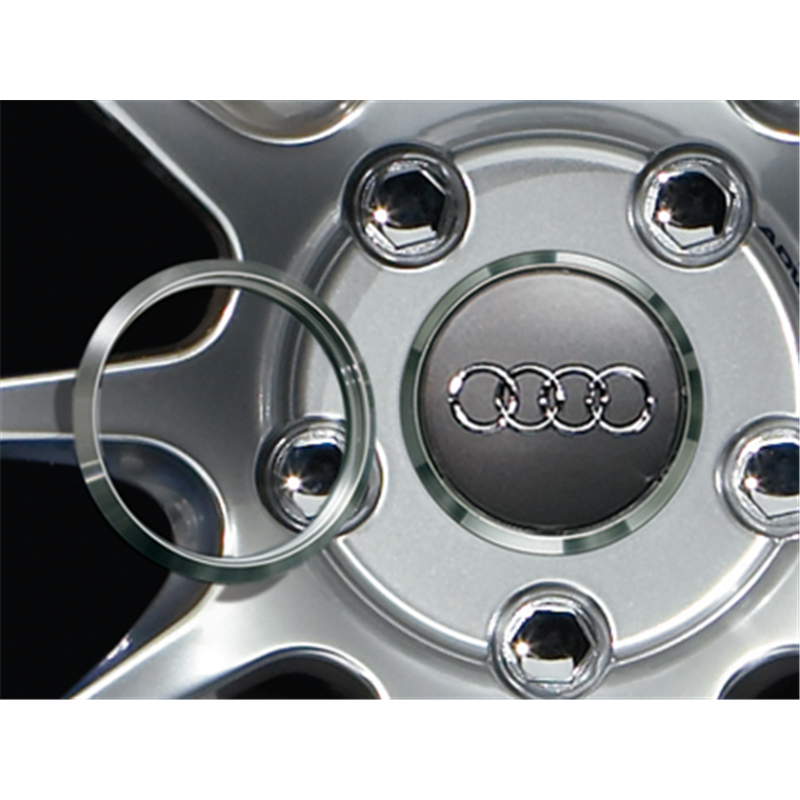 Anneau Adaptateur Cache Central Advan 63mm Audi - Alumite d'Argent