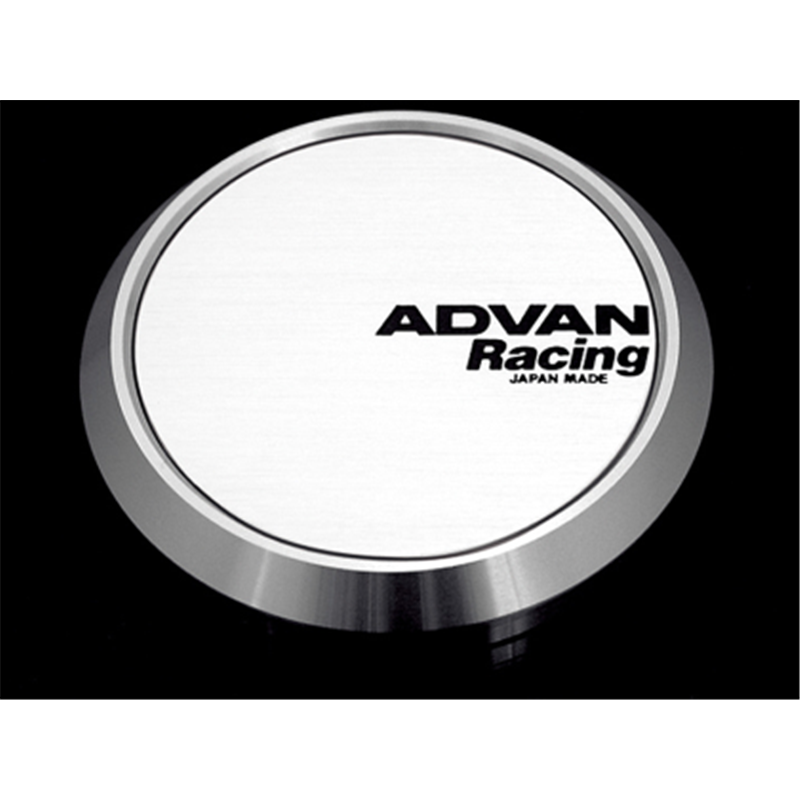 Cache Central Plat Advan 73mm - Blanc/Alumite d'Argent