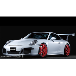 Advan GT Premium (Center Lock) 20x9 ET49 Bleu Titane & Contour (Porsche)
