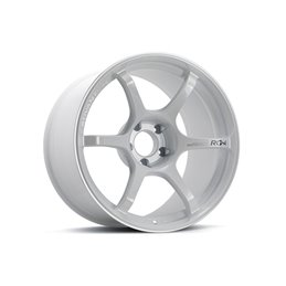 Advan RG-4 18x9.0 ET25 5x114.3 Blanc Métalisé Et Contour