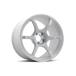 Advan RG-4 18x9.5 ET12 5x114.3 Blanc Métalisé Et Contour