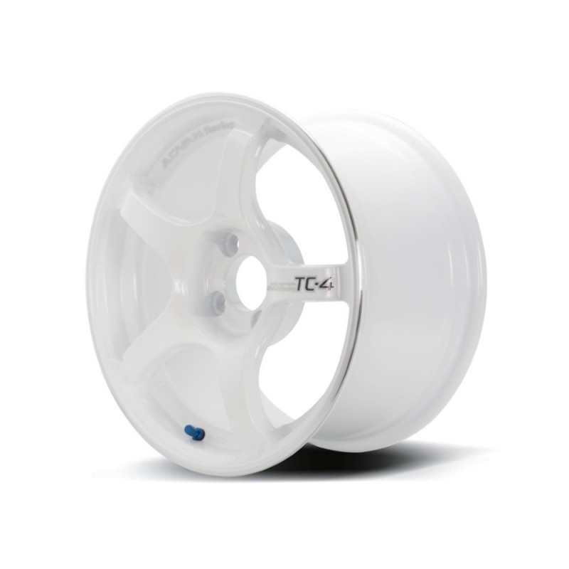 Advan TC4 15x5.0 ET45 4x100 Blanc Métalisé Et Contour