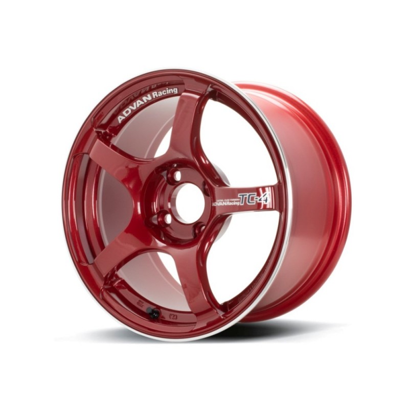 Advan TC4 16x7.0 ET42 4x100 Rouge Candy Et Contour