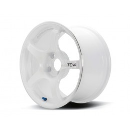 Advan TC4 18x8.5 ET38 5x114.3 Blanc Métalisé Et Contour
