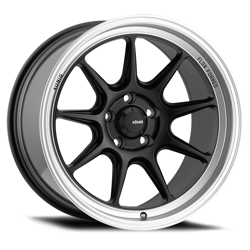 Konig Countergram 19x8.5 ET35 5x114.3 Noir Mat / Bord Poli