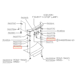 Clip Femelle Bas de caisse et Aileron GT/STI 1993-2000 et Baie Pare Brise WRX/STI 2001-2007