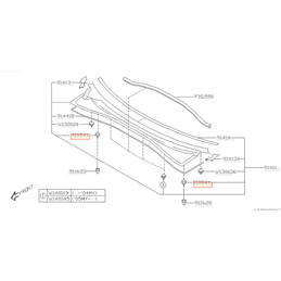 Clip Male Bas de Caisse GT/STI 1993-2000 et Baie Pare Brise WRX/STI 2001-2007