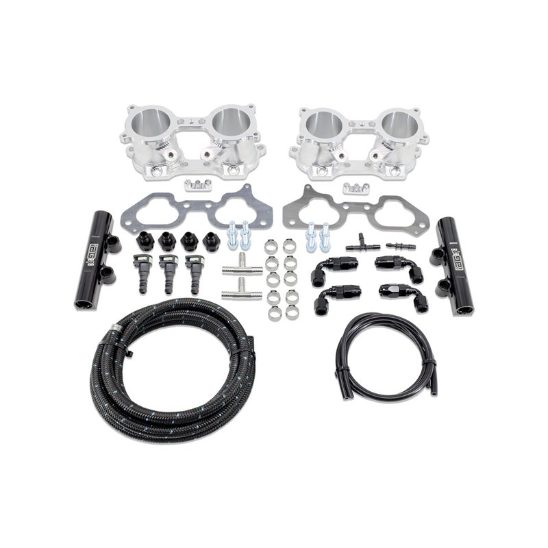 IAG Top Feed Conversion Kit - TGV V2 Argent, Rails Essence Noir, Ligne Custom pour FPR Origine (04-06 STI, 04-05 Forester XT)