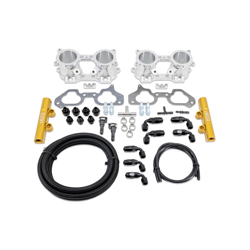 IAG Top Feed Conversion Kit - TGV V2 Argent, Rails Essence Or, Ligne Custom pour Aeromotive FPR (04-06 STI, 04-05 Forester XT)