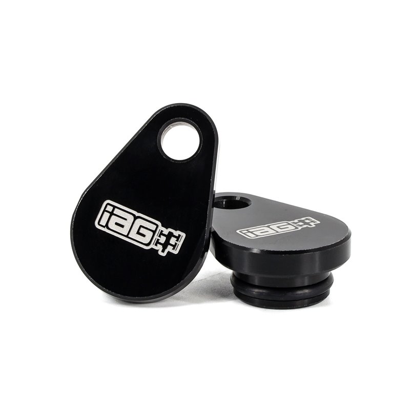 IAG Noir AVCS Arbres à Cameshaft Sensor Plugs (PAIRE) pour 2002-05 Subaru WRX avec AVCS Heads