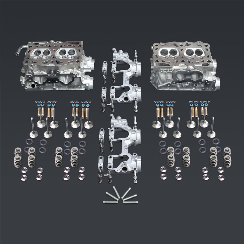 IAG Stage 4 CNC Ported Heads w/ +1mm GSC Valves 07 STI V25 Casting (Cams / Lifters Sold Separately).