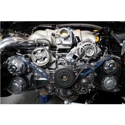 IAG V2 Alternator Relocation Kit for Reversed Intake Manifold 02-14 WRX, 04-21 STI, FXT, LGT, EJ20, EJ25 with Power Steering.