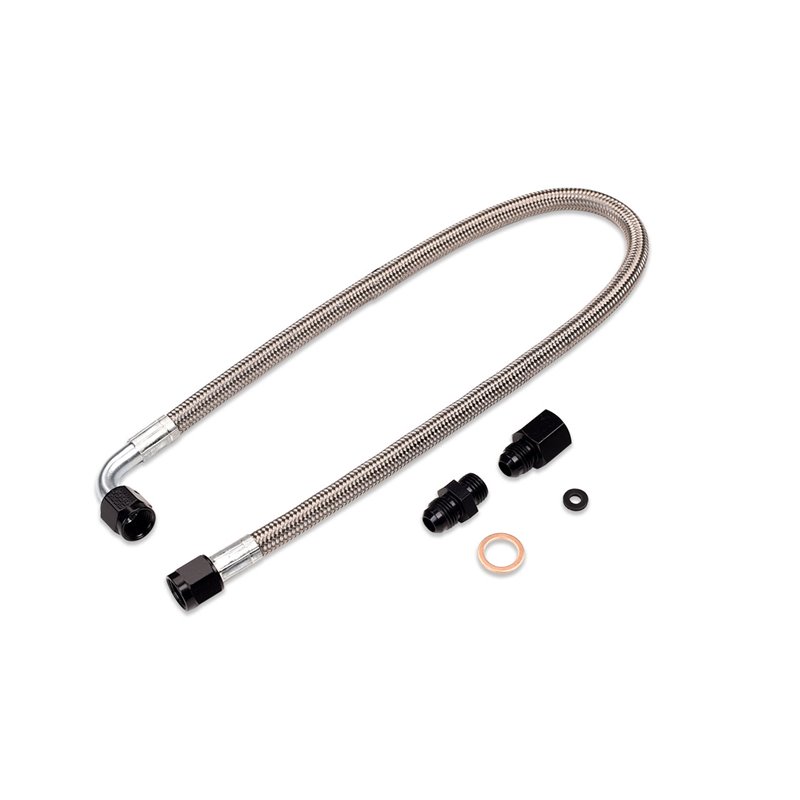 IAG Performance High Pressure Braided Power Steering Line (Rotated Turbo Routing) for 2002-07 WRX, 2004-07 STI.