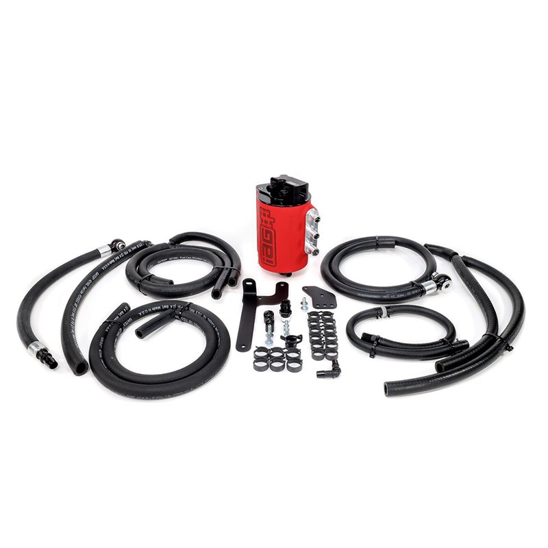 IAG V3 Street Series Air / Oil Separator (AOS) for 2015-21 Subaru WRX - Red Finish