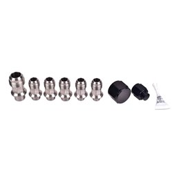 IAG Stainless Steel AN Breather Fitting Set for 2004-21 Subaru STI, 05-14 WRX, 04-13 FXT, 05-09 LGT.