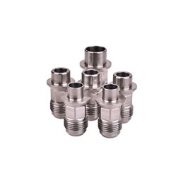 IAG Stainless Steel AN Breather Fitting Set for 2004-21 Subaru STI, 05-14 WRX, 04-13 FXT, 05-09 LGT.