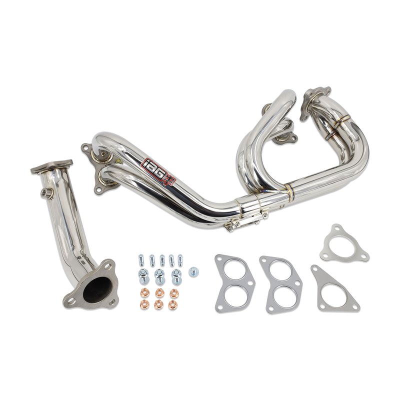 IAG Performance Equal Length 3-Bolt Header & Uppipe for 02-14 WRX, 04-21 STI, 05-09 Legacy GT, 04-08 Forester XT.