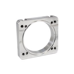 IAG Big Bore 76mm Throttle Body Adapter for Process West Intake Manifold (Silver Finish).