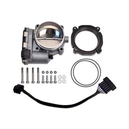 IAG Bosch 82mm Throttle Body & Adapter Package for Subaru STI Process West Intake Manifolds; Black Finish.