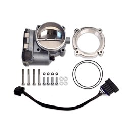 IAG Bosch 82mm Throttle Body & Adapter Package for Subaru STI Process West Intake Manifolds; Silver Finish.