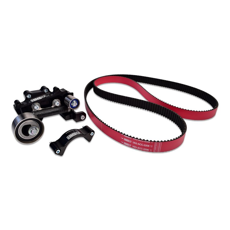 IAG Timing Guide, Comp Tensioner & Racing Timing Belt Kit for 02-14 WRX, 04-21 STI, 04-13 Forester XT, 05-12 Legacy GT