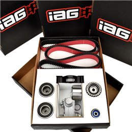 IAG Timing Belt Kit with IAG Red Racing Belt, Timing Guide, Idlers & Tensioner for 02-14 WRX, 04-21 STI