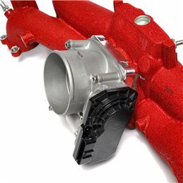 IAG Big Bore 76mm Throttle Body with Electronics and Adapter Package for OEM Subaru STI / Cosworth Intake Manifold; Silver Finis