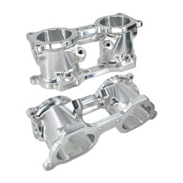 IAG V3 Top Feed TGV Housings with Butterfly Pass Thru (Silver) (06-14 WRX, 07+ STI, 07-12 LGT, 09-13 FXT)