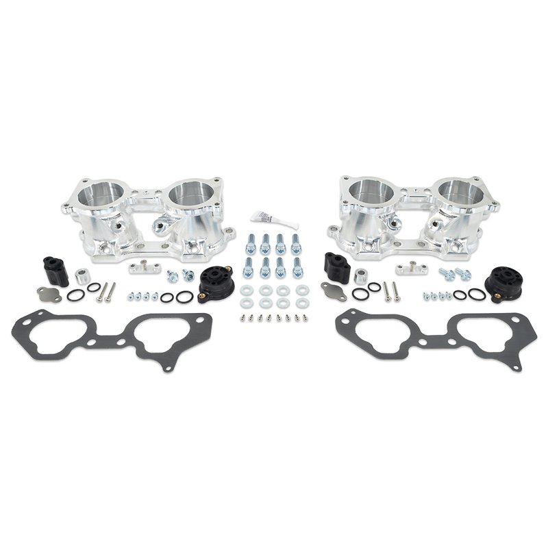IAG V3 Top Feed TGV Housings with Butterfly Pass Thru (Silver) (06-14 WRX, 07+ STI, 07-12 Legacy GT, 09-13 Forester XT)