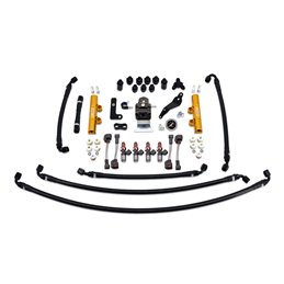 IAG PTFE Fuel System Kit with Injectors, Lines, FPR, Fuel Rails for 2008-14 WRX (Black/1300cc).