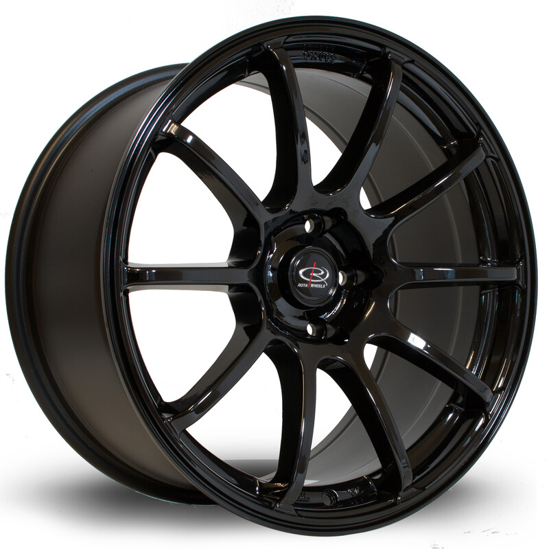 Rota Force 18x9" 5x112 ET38, Noir Brillant