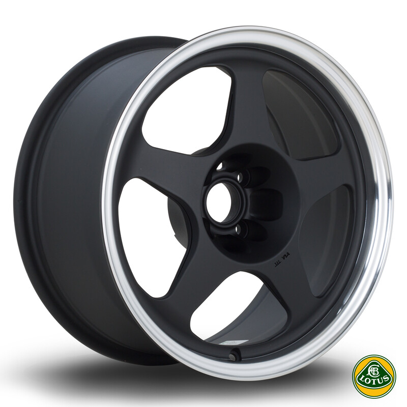 Rota Slipstream 16x8" 4x95.25 ET12, Noir Satiné, Rebord Poli
