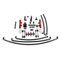 IAG PTFE Fuel System Kit with Injectors, Lines, FPR, Fuel Rails for 2008-21 STI (Black/1700cc).