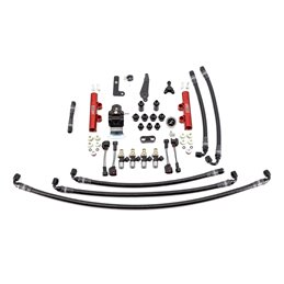 IAG PTFE Fuel System Kit with Injectors, Lines, FPR, Fuel Rails for 2008-21 STI (Black/2600cc).