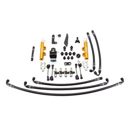 IAG PTFE Fuel System Kit with Injectors, Lines, FPR, Fuel Rails for 2008-21 STI (Black/2600cc).