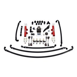 IAG PTFE Fuel System Kit with Injectors, Lines, FPR, Fuel Rails for 2008-14 WRX (Black/2600cc).