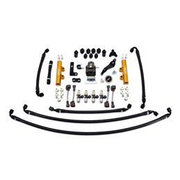 IAG PTFE Fuel System Kit with Injectors, Lines, FPR, Fuel Rails for 2008-14 WRX (Black/2600cc).