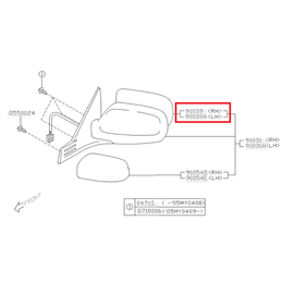 Side Mirror Glass SUBARU WRX/STI 2001-2007