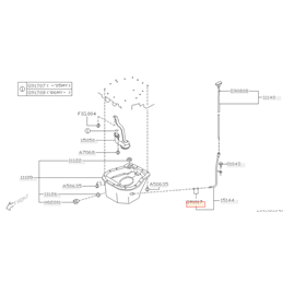Joint Tube guide jauge d'huile moteur SUBARU 