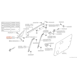 Gusset Platine de fixation rétroviseur extérieur SUBARU WRX/STI 2001-2007