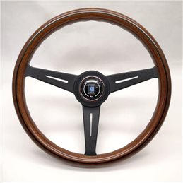 Volant Nardi Classic ND36 Bois, Branches Noires, Tulipé 25 mm