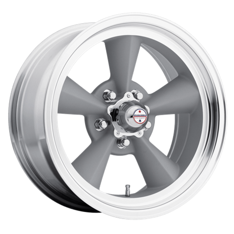 American Racing Vintage VN309 TT O 15x8.5" 5x120.65 ET-24, Gris Vintage, Rebord Poli