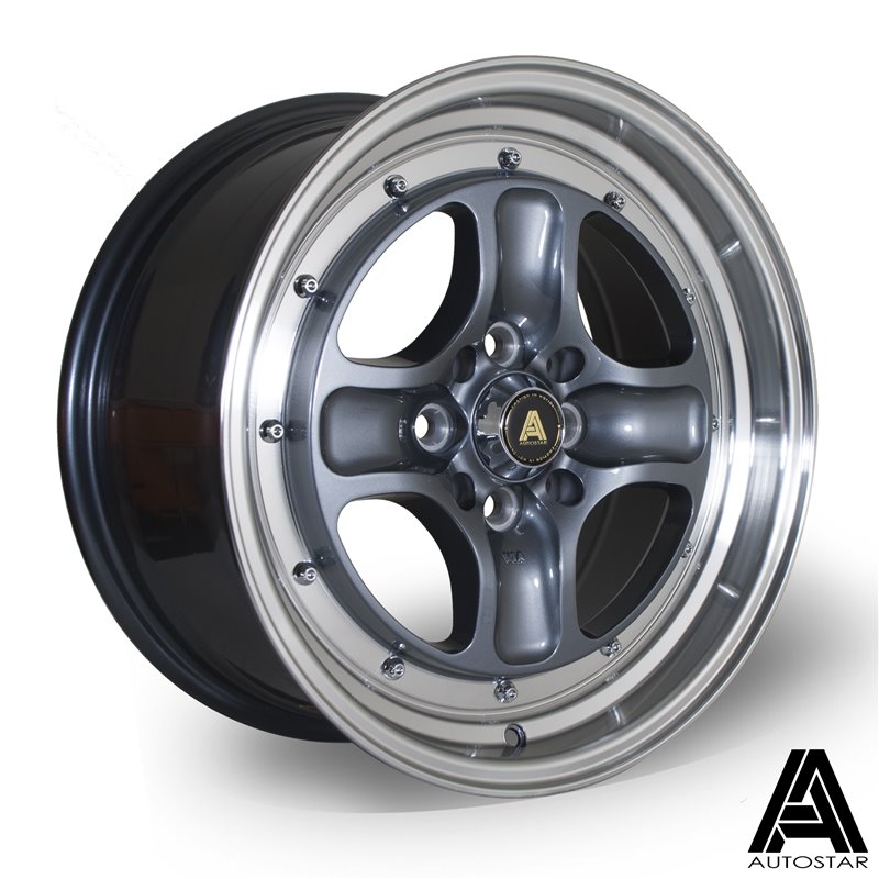 Autostar Classic 16x7.5" 4x100/108 ET35, Gunmetal, Rebord Poli