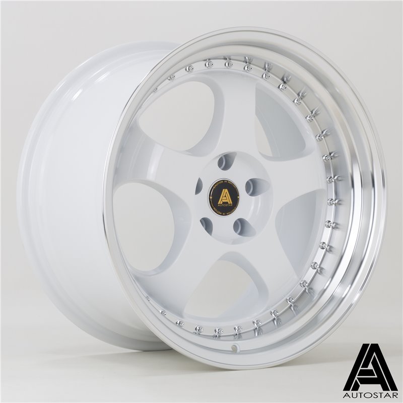 Autostar GT5 19x10.5" 5x114.3 ET22, Blanc, Rebord Poli
