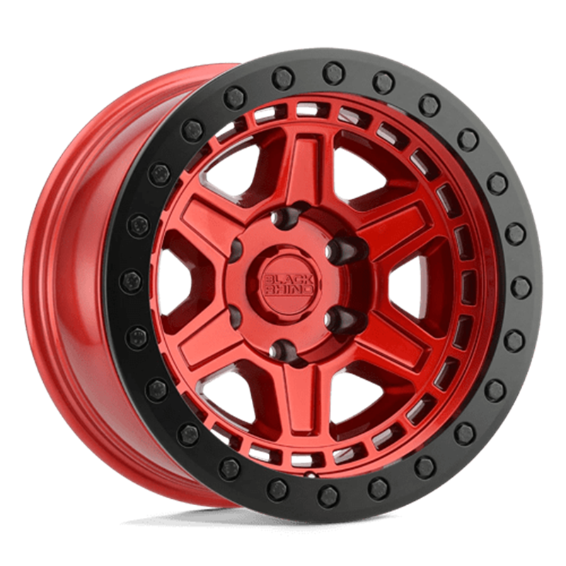 Black Rhino Reno 17x9 5x127 ET0, Rouge Candy, Cerclage Noir